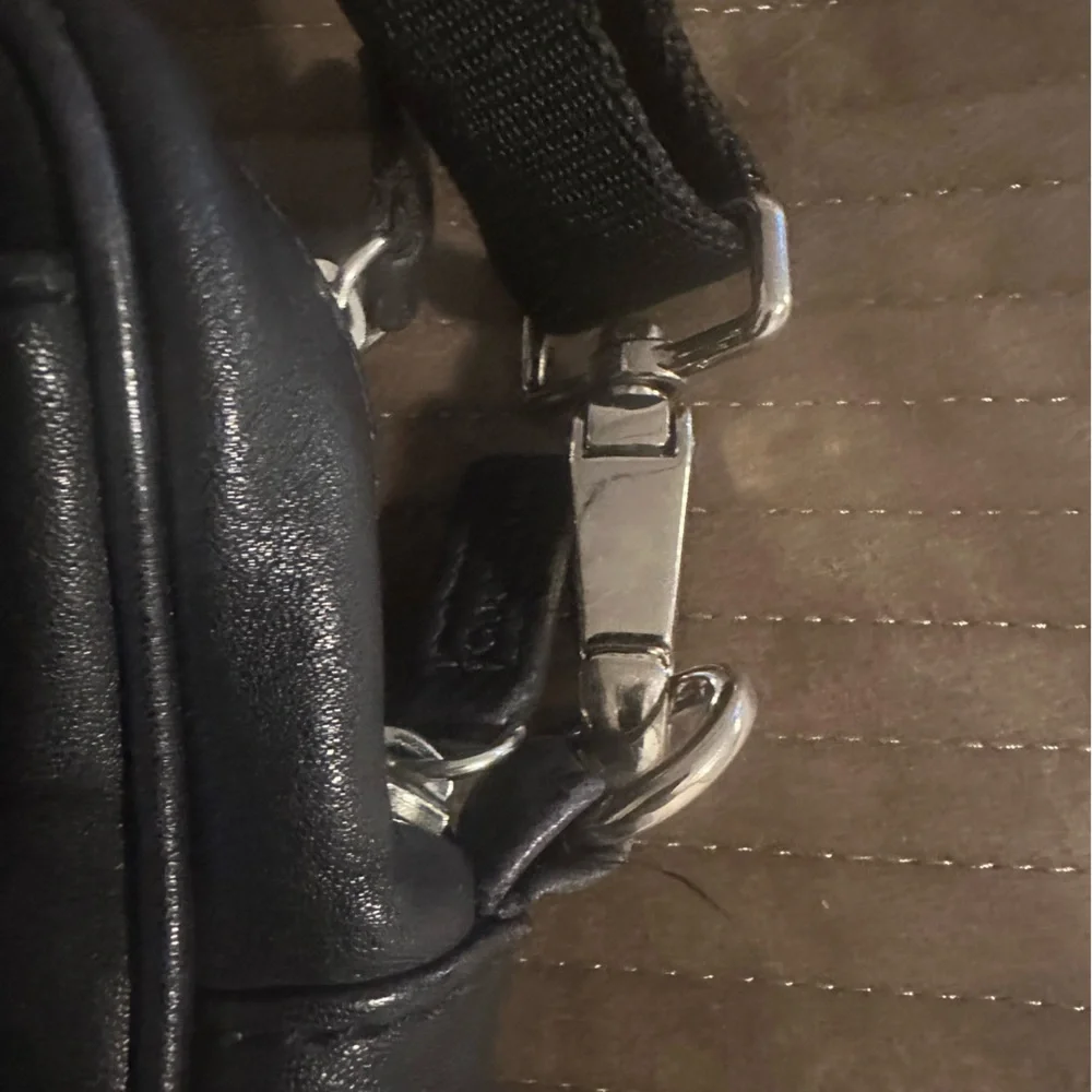 Cole Haan Black Leather Laptop Convertible Bag